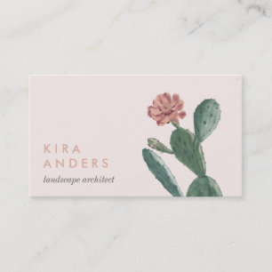 Pink Vintag Cactus Business Cards Visitenkarte