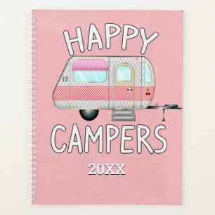 Pink Vintag Camper, glückliche Campers Planer
