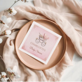 Pink Vintag Classic Girl Baby Dusche Serviette