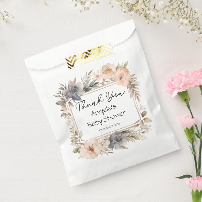 Pink Vintag Floral Girl Babydusche Geschenktütchen (Versiegelt)