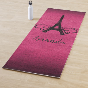 Pink Vintag Französisch Geblüht Yoga Mat Yogamatte