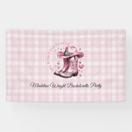 Pink Vintag Western Cowgirl Bachelorette Banner