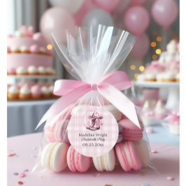 Pink Vintag Western Cowgirl Junggeselinnen-Abschie Runder Aufkleber