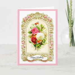 Pink-Vintage Geburtstagskarte wiederherstellen Karte