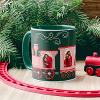 Pink Vintage Train Christmas Tree Delivery Photo