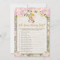 Pink Vintage Travel, die Mommy Best Game Card kenn