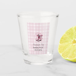 Pink Vintage Western Cowgirl Bachelorette Party Schnapsglas