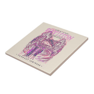 Pink Vintages französisches Werbegeschenk Fliese