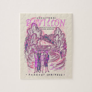 Pink Vintages französisches Werbegeschenk Puzzle
