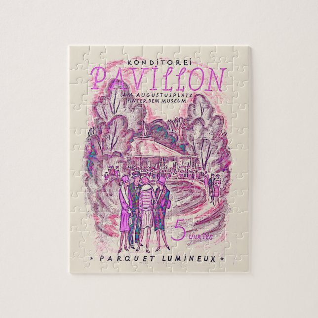 Pink Vintages französisches Werbegeschenk Puzzle (Vertikal)