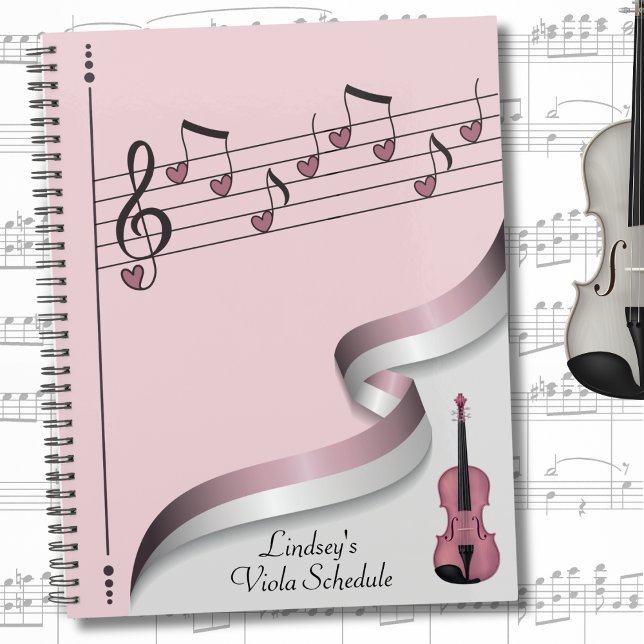Pink Viola Musical Planner und Scheduler Planer (Pink Viola Musical Gift Planner & Scheduler)