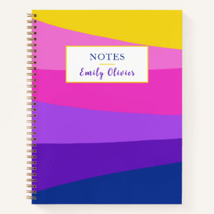 Pink Violet Yellow Journal Notes personalisieren Notizbuch