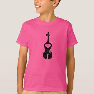 Pink-Violinen-T-Shirt T-Shirt