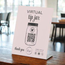 Pink Virtual Tipp Jar QR-Logo