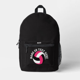 Pink Volleyball Backpack Team Number School Player Bedruckter Rucksack