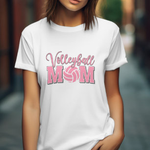 Pink Volleyball-Mama T-Shirt