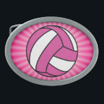 Pink Volleyball Ovale Gürtelschnalle<br><div class="desc">Sie werden diese niedliche rosa Volleyballspielerin Mädchen Design Liebe. Gut für Geschenke! Erhältlich als T-Shirts, Smartphone-Gehäuse, Mousepads, Schlüsselanhänger, Poster, Karten, elektronische Cover, Laptop / Notebook-Ärmel, Kappen, Tasse und mehr! Besuchen Sie unsere Website für ein individuelles Geschenk Gehäuse für Samsung Galaxy S3, iphone 5, HTC vivid / Raider 4 G, Kindle...</div>