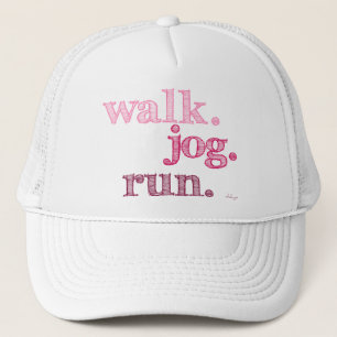 PINK WALK JOG RUN (Schriftart SCHATZT) Truckerkappe