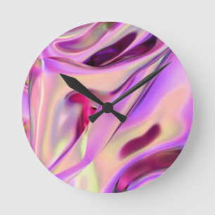 Pink Wall Clock Multicolor Runde Wanduhr