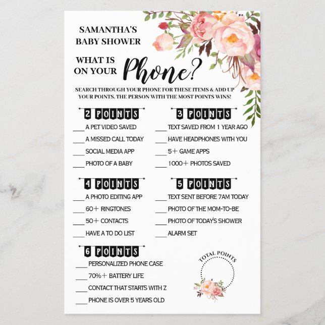 Pink Was auf Ihrer Handy-Duschkarte steht Flyer (Vorne)