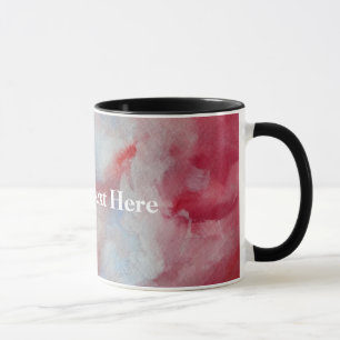 Pink-Wasserfarbe benutzerdefinierte Text Ringer-Co Tasse