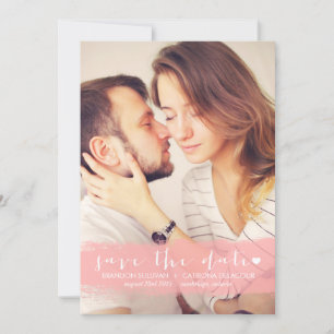 PINK-WASSERFARBE-SPLASH SAVE-THE-DATE-ANKÜNDIGUNG SAVE THE DATE