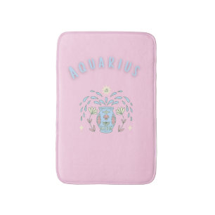 Pink Wassermann, Sternzeichen, Sternzeichen-Druck Badematte