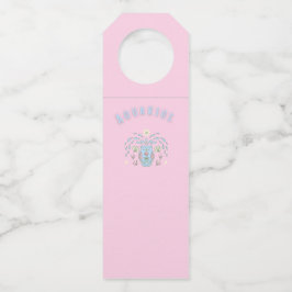 Pink Wassermann, Sternzeichen, Sternzeichen-Druck Flaschenanhänger