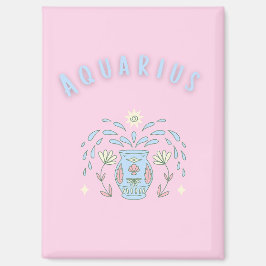 Pink Wassermann, Sternzeichen, Sternzeichen-Druck  Magnet