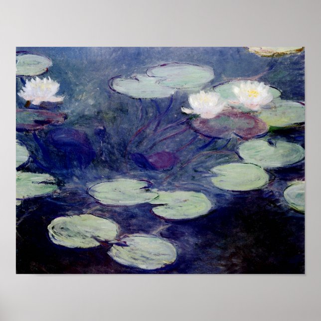 Pink Water-Lilies: 1897-99 von Monet Poster (Vorne)