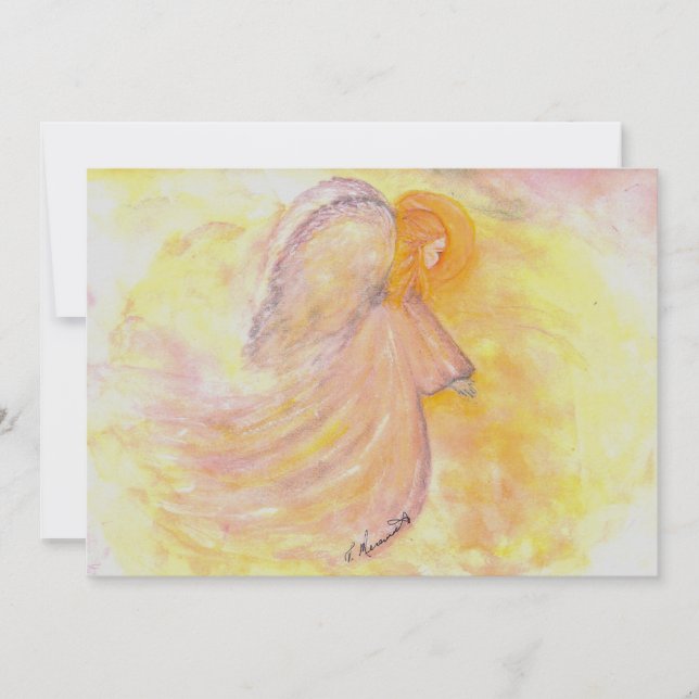Pink Watercolor Angel (Vorderseite)