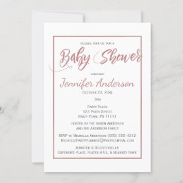 Pink Watercolor Babydusche Einladung