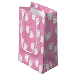 Pink Watercolor Babydusche Muster Kleine Geschenktüte