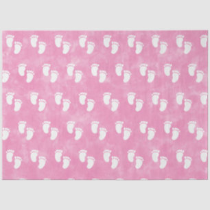 Pink Watercolor Babydusche Muster Seidenpapier