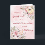 Pink Watercolor Blume Sister der Justiz Geburtstag Karte<br><div class="desc">Geburtstagskarte für Rechtsschwester mit Vintagen rosa Aquarellfarben-Blume und nachdenklichem Vers.</div>