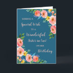 Pink Watercolor Blume Sister der Justiz Geburtstag Karte<br><div class="desc">Geburtstagskarte für Rechtsschwester mit Vintagen rosa Aquarellfarben-Blume und nachdenklichem Vers.</div>