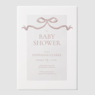 Pink Watercolor Bow Babydusche