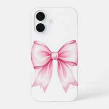 Pink Watercolor Bow iPhone 16 Fall