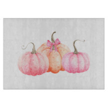 Pink Watercolor Bow Pumpkins für den Fall
