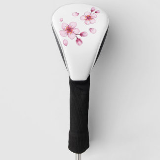 Pink Watercolor Cherry Blossom Muster Golf Headcover