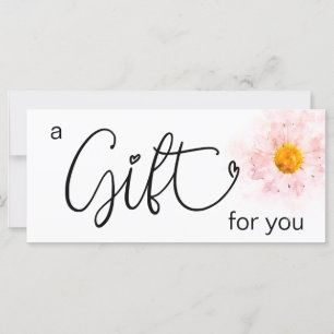 *~* Pink Watercolor Daisy Heart Minimalistisch Gir