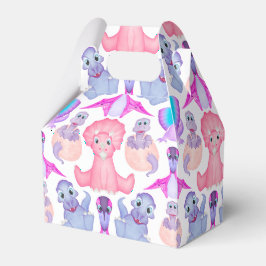 Pink Watercolor Dinosaurier Birthday Baby Dusche Geschenkschachtel