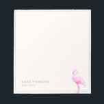Pink Watercolor Flamingo Notepad Notizblock<br><div class="desc">Künstlerisch rosa Aquarellbramingo. Für zusätzliche Match-Marketing-Materialien,  individuelle Gestaltung oder Logo-Anfrage,  kontaktieren Sie mich bitte unter maurareed.designs@gmail.com und ich werde innerhalb von 24 Stunden antworten. Für den Versand,  Fragen und Preise der Karten wenden Sie sich bitte direkt an Zazzle.</div>