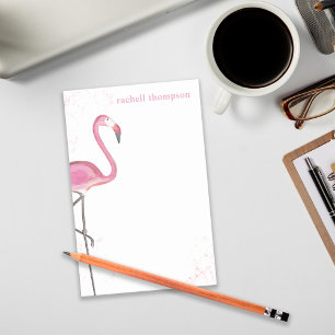 Pink Watercolor Flamingo Simple Stylish Chic Post-it Klebezettel