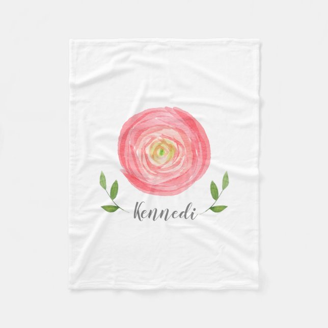 Pink Watercolor Fleece Baby (Vorderseite)