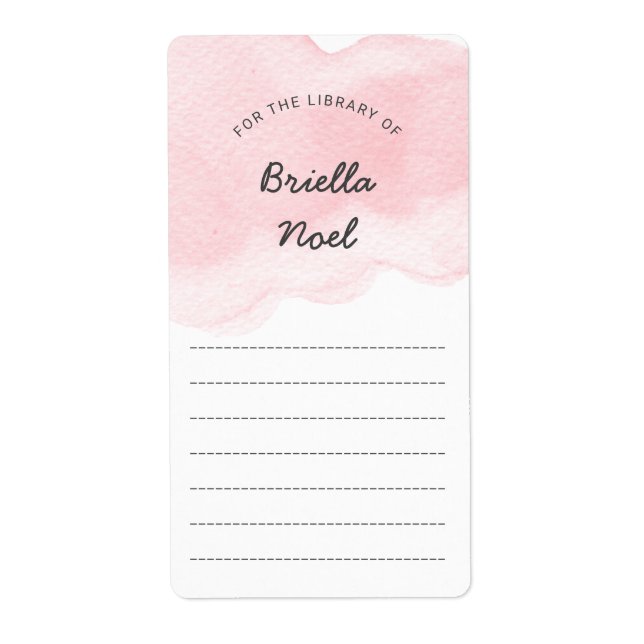 Pink Watercolor Girl Babydusche (Vorne)