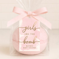 Pink Watercolor Gold Bath Bombe Gefallen Tag