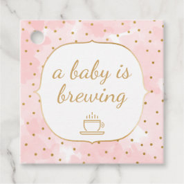 Pink Watercolor Gold Ein Baby braut danke Geschenkanhänger