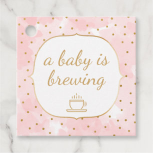 Pink Watercolor Gold Ein Baby braut danke Geschenkanhänger