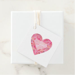 Pink Watercolor Heart Gem Diamond Glam Liebe Geschenkanhänger